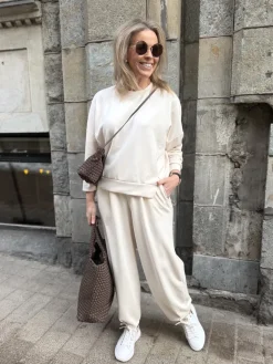 Cu Chabrina housut; luonnonvalkoinen