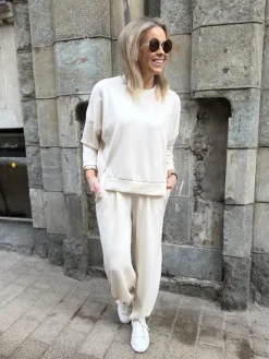 Cu Chabrina housut; luonnonvalkoinen