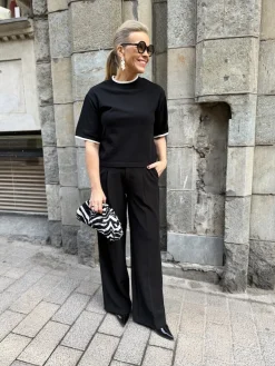 Day Zebra clutch; musta / valkoinen