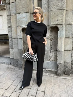 Day Zebra clutch; musta / valkoinen