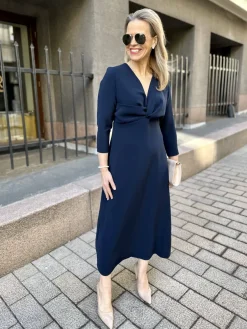 DW Wilhelmina midimekko; tummansininen