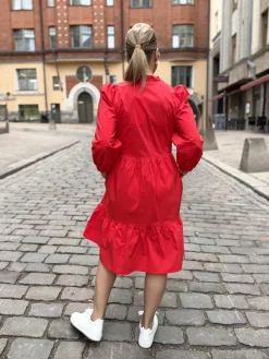 Flika Antoinett mekko 3/4 hiha; punainen