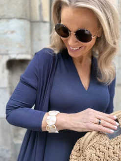 Jill joustava rannekoru; beige marmori