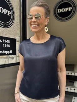 Saara toppi; tummansininen