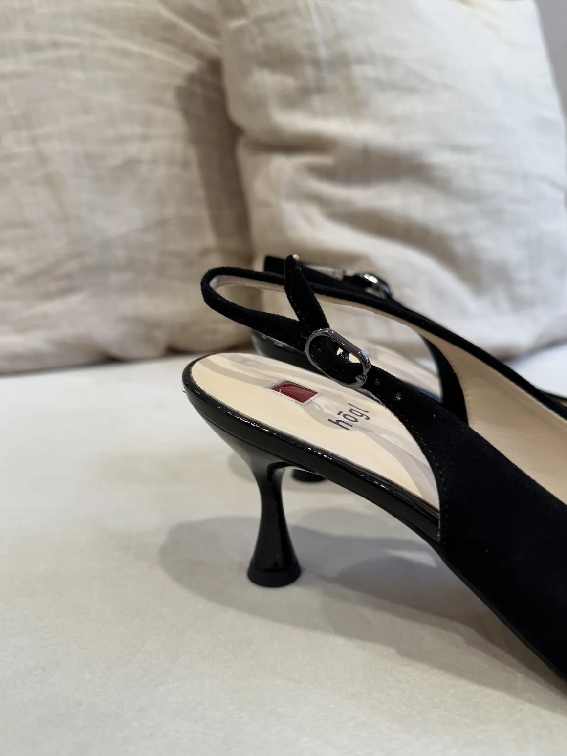Sally slingback korkokengät; musta
