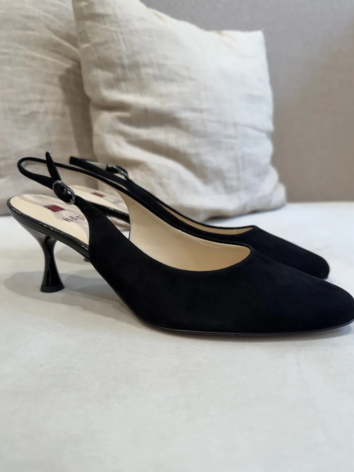 Sally slingback korkokengät; musta