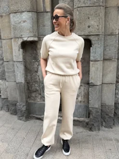 SL Rolanda lyhythihainen svetari; oatmeal