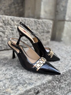 Taylor slingback korkokengät; mustat