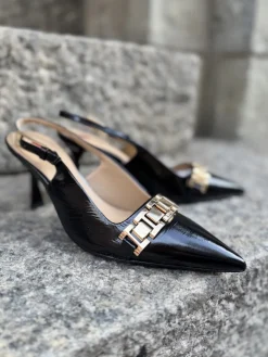 Taylor slingback korkokengät; mustat