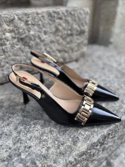 Taylor slingback korkokengät; mustat